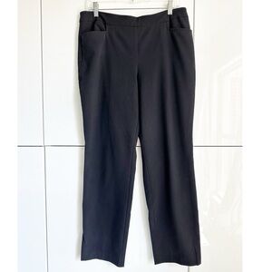 Roz & Ali Black Pants Size 10 Straight Leg Pull On Waist Band